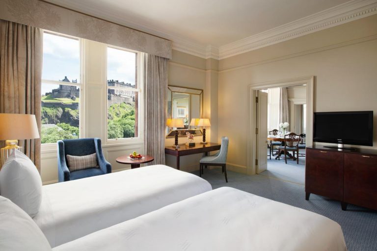 Waldorf Astoria Edinburgh The Caledonian castle view suite 768x512