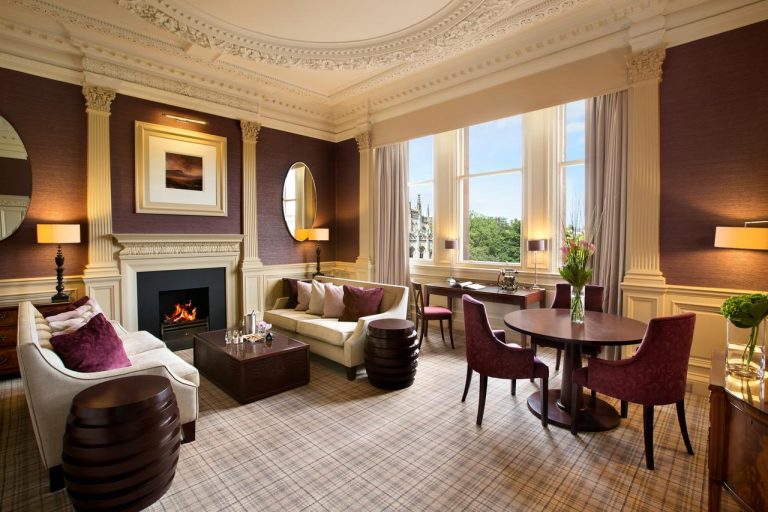 Waldorf Astoria Edinburgh The Caledonian fireplace 768x512